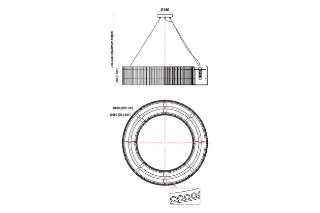 Люстра подвесная никель/стекло прозрач. d85*h150см (TT-00013038)