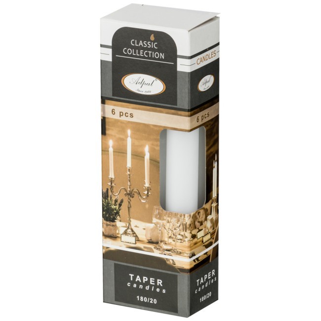 Набор свечей из 6 штук "классика" высота 18 см Adpal (348-838)