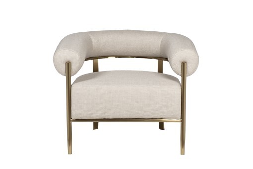 Кресло серое/матовое золото 95,5*82*77см (TT-00013474)