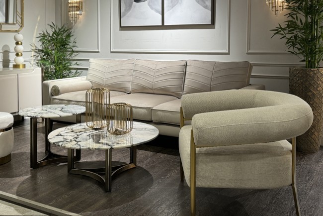 Кресло серое/матовое золото 95,5*82*77см (TT-00013474)