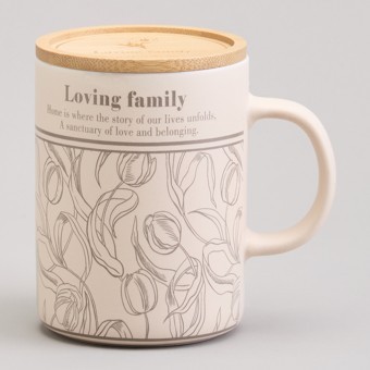 Кружка lefard 400мл с бамбуковой крышкой "sweet home" 8*10.9cm Lefard (756-479)