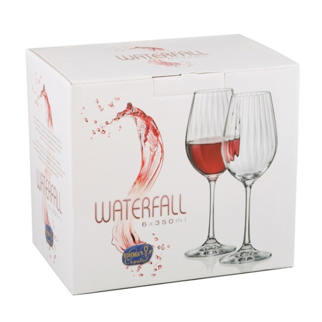 Набор бокалов для вина "Waterfall" 6 шт, 350 мл (TT-00008422) Набор бокалов для вина "Waterfall" 6 шт, 350 мл (TT-00008422)
