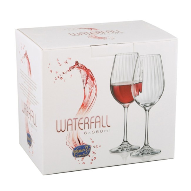 Набор бокалов для вина "Waterfall" 6 шт, 350 мл (TT-00008422) Набор бокалов для вина "Waterfall" 6 шт, 350 мл (TT-00008422)