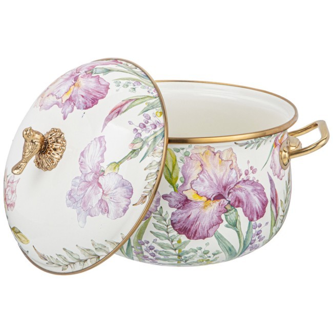 Кастрюля эмалированная agness с крышкой, серия irises 3,8л, диа.20см подходит для индук.пл Agness (950-573) Кастрюля эмалированная agness с крышкой, серия irises 3,8л, диа.20см подходит для индук.пл Agness (950-573)