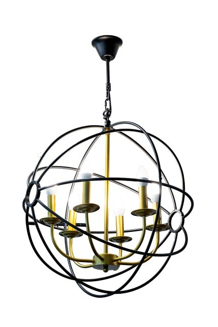 Лампа потолочная Сфера латунь/черный d.56см h.60см (TT-00006936)