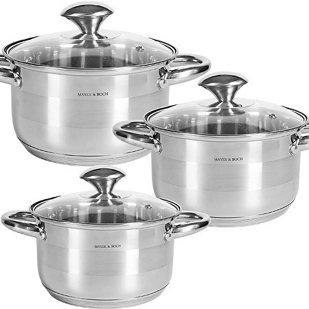 Набор посуды 7пр 1,7+2,6+3,5 л Mayer&Boch (30996) Набор посуды 7пр 1,7+2,6+3,5 л Mayer&Boch (30996)