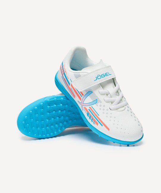 Бутсы многошиповые JOGEL Evofly TF Talant White/blue, детский (2118211) Бутсы многошиповые JOGEL Evofly TF Talant White/blue, детский (2118211)