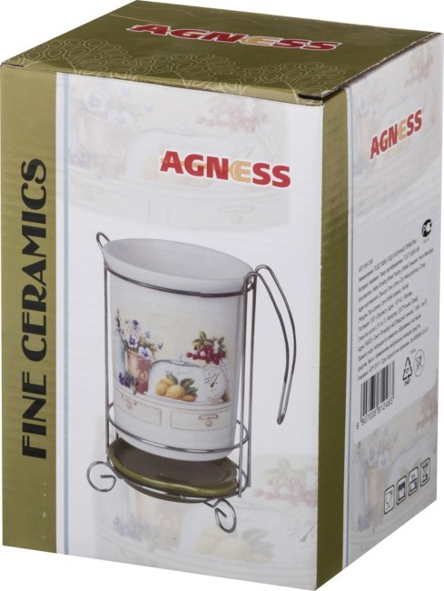 Подставка под кухонные приборы "в саду" 10,5*10,5*16 см. Agness (358-1248) Подставка под кухонные приборы "в саду" 10,5*10,5*16 см. Agness (358-1248)