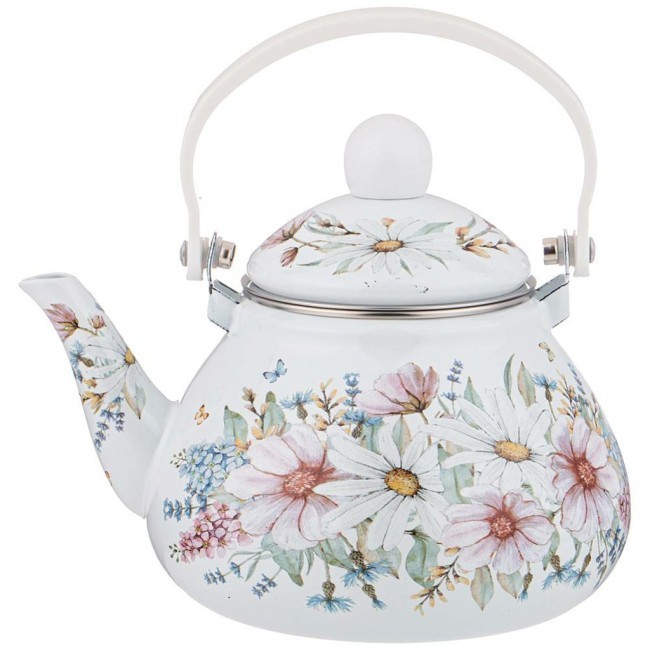 Чайник agness эмалированный со съемным фильтром из нжс, серия "дворцовый парк"1,3 л Agness (934-430)