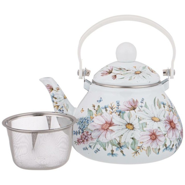 Чайник agness эмалированный со съемным фильтром из нжс, серия "дворцовый парк"1,3 л Agness (934-430)