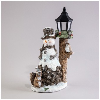 Статуэтка "снеговик" с led-подсветкой 17,5х11,5х30 см Lefard (121-114)
