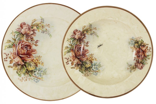 Набор тарелок Элианто: суповая 23,5 см и обеденная 25 см - LCS353-EL-AL 
