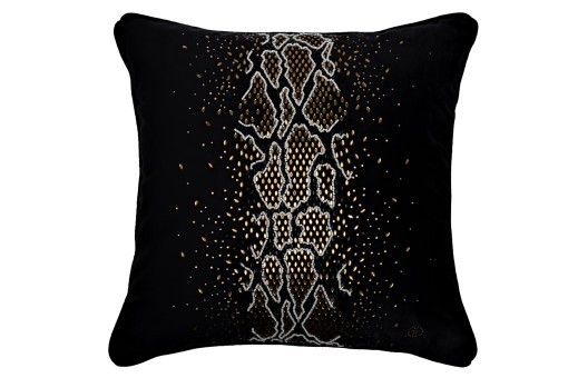 Подушка со стразами "Питон" черный 45*45 (TT-00014432)
