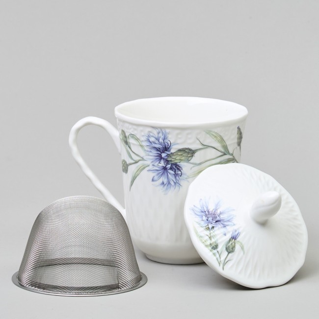Кружка заварочная lefard "васильки" с крышкой и ситом 350 мл Lefard (760-833)