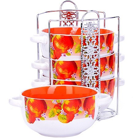 Набор супниц 5пр 540мл на подставке LR (27583)