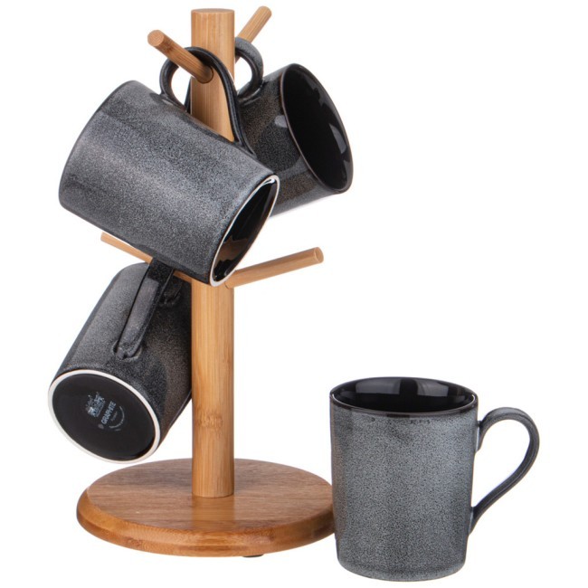 Набор кружек lefard "graphite" на дер. подставке 4 шт. 300 мл 11,5*8*9,5 см Lefard (474-232) Набор кружек lefard "graphite" на дер. подставке 4 шт. 300 мл 11,5*8*9,5 см Lefard (474-232)