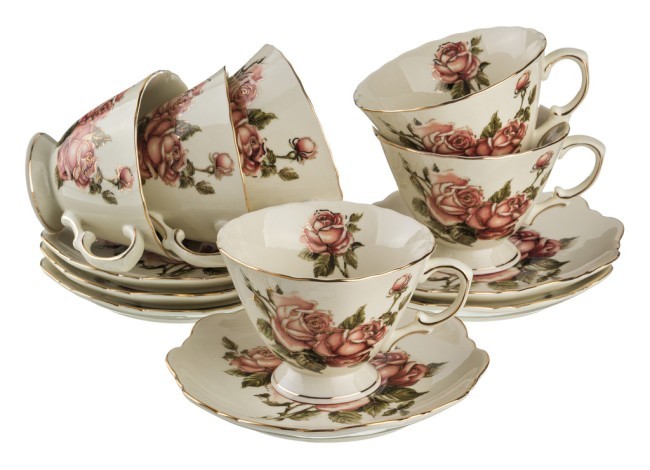 Чайный набор на 6 персон 12 пр. "корейская роза" 220 мл под.упак. Lefard (85-875) Чайный набор на 6 персон 12 пр. "корейская роза" 220 мл под.упак. Lefard (85-875)