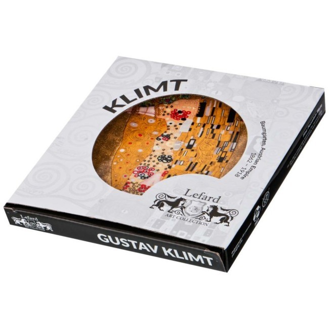 Тарелка квадратная lefard "поцелуй" (г. климт) 19 см золотая Lefard (104-512)