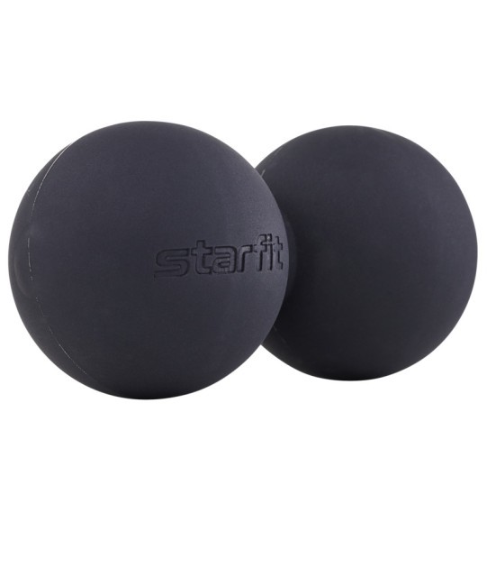 Мяч для МФР Starfit RB-106, 6 см, силикагель, двойной, черный (1676091)