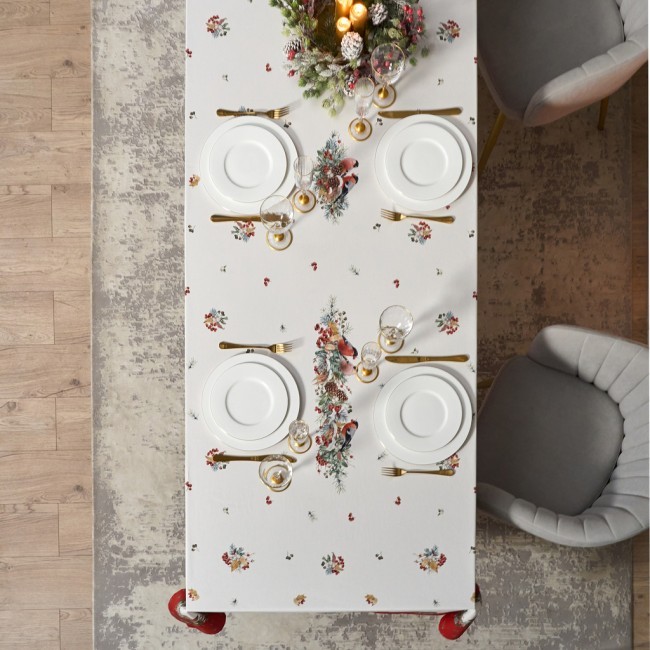 Скатерть "морозко.снегири" 140х300см ,красный, 100% хлопок,твил пропитка Lefard (850-745-25) Скатерть "морозко.снегири" 140х300см ,красный, 100% хлопок,твил пропитка Lefard (850-745-25)