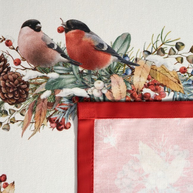 Скатерть "морозко.снегири" 140х300см ,красный, 100% хлопок,твил пропитка Lefard (850-745-25) Скатерть "морозко.снегири" 140х300см ,красный, 100% хлопок,твил пропитка Lefard (850-745-25)