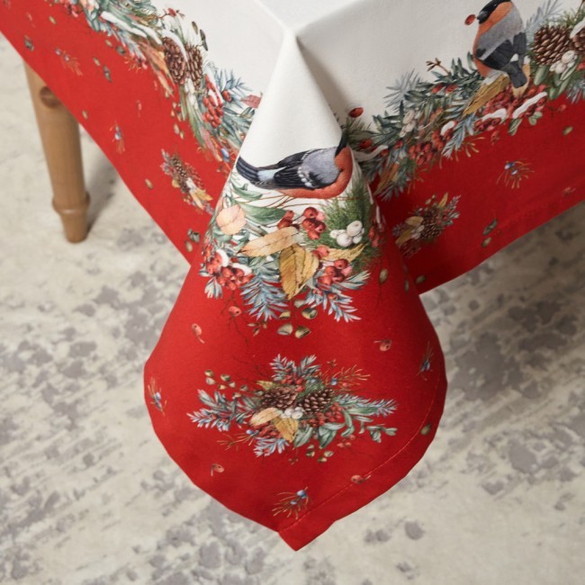 Скатерть "морозко.снегири" 140х300см ,красный, 100% хлопок,твил пропитка Lefard (850-745-25) Скатерть "морозко.снегири" 140х300см ,красный, 100% хлопок,твил пропитка Lefard (850-745-25)