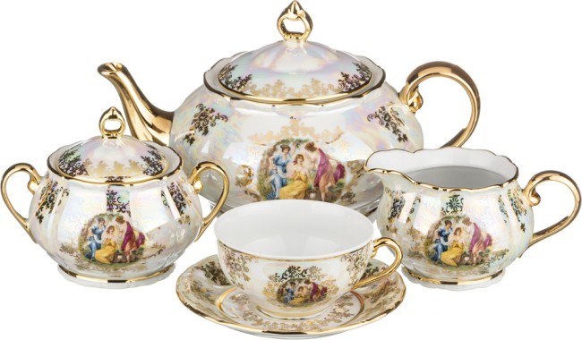 Чайный сервиз на 6 персон 15 пр."мадонна" 1500/200/350/450 мл. G.Benedikt. (662-558) Чайный сервиз на 6 персон 15 пр."мадонна" 1500/200/350/450 мл. G.Benedikt. (662-558)