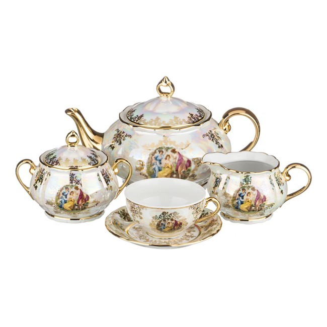Чайный сервиз на 6 персон 15 пр."мадонна" 1500/200/350/450 мл. G.Benedikt. (662-558) Чайный сервиз на 6 персон 15 пр."мадонна" 1500/200/350/450 мл. G.Benedikt. (662-558)