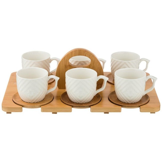 Кофейный набор lefard "native" на 6 пер. 12пр. 150 мл на подставке 34,5*20*8 см Lefard (587-137)