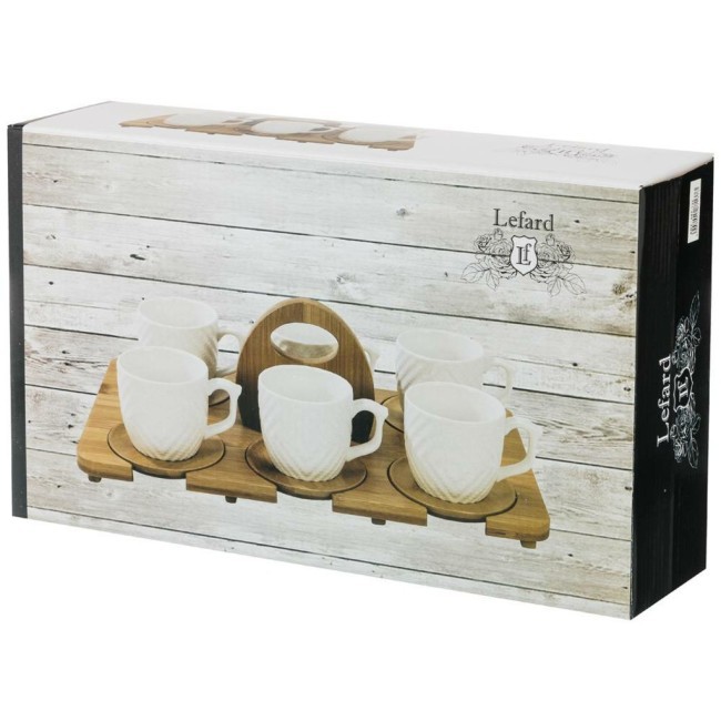 Кофейный набор lefard "native" на 6 пер. 12пр. 150 мл на подставке 34,5*20*8 см Lefard (587-137)