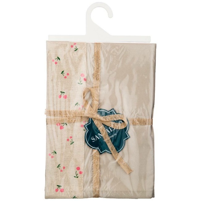 Дорожка "мини. ягодки",70х30см,100%хлопок, беж, Lefard (850-603-77)