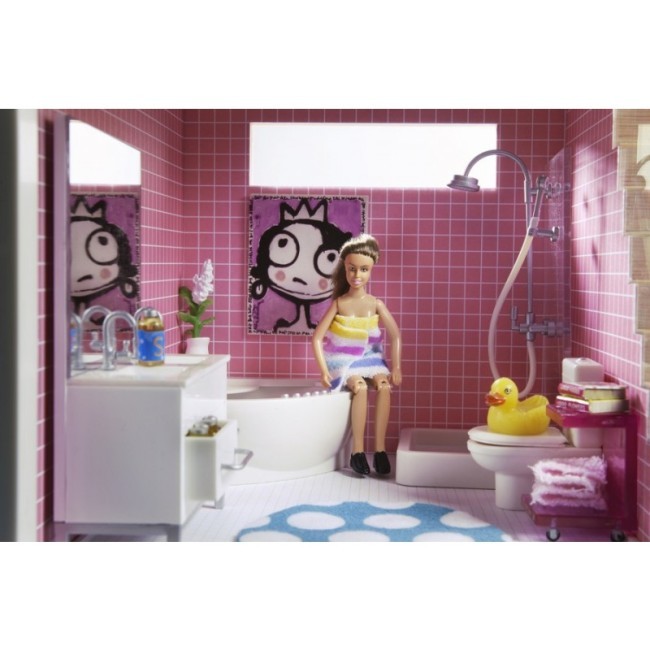 Кукольный домик "Стокгольм", с розетками для освещения, с бассейном, для кукол 12 см (LB_60903200)