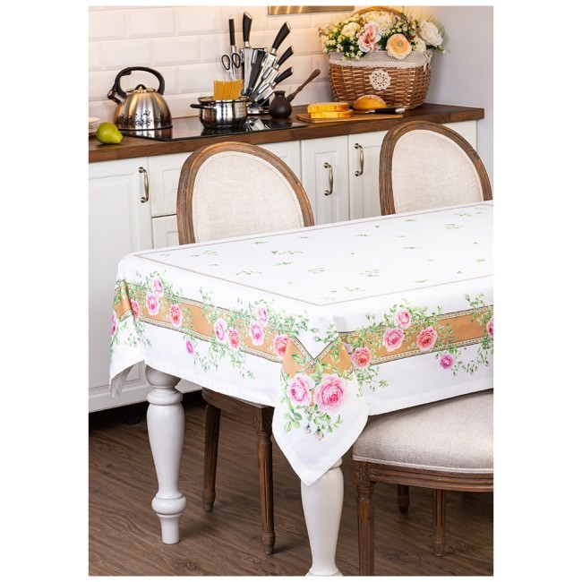 Скатерть "гарден" 140*180 см., песочная, 100% хлопок, твил SANTALINO (850-701-22)