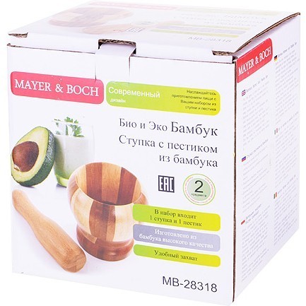 Ступка с пестиком 300мл бамбук Mayer&Boch (28318) Ступка с пестиком 300мл бамбук Mayer&Boch (28318)