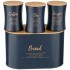 Набор agness "navy style" 2 в 1 хлебница 10 л 34*18*20 см, банка для сыпучих 1,1 л 11*14 см 3 шт Agness (790-197)