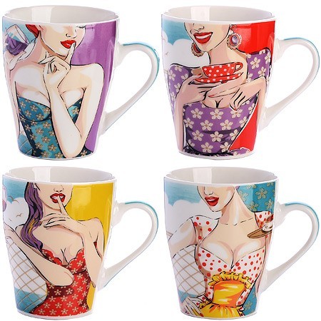 Кружка 340 мл Beauty Woman (мин.4шт)LR (31229)