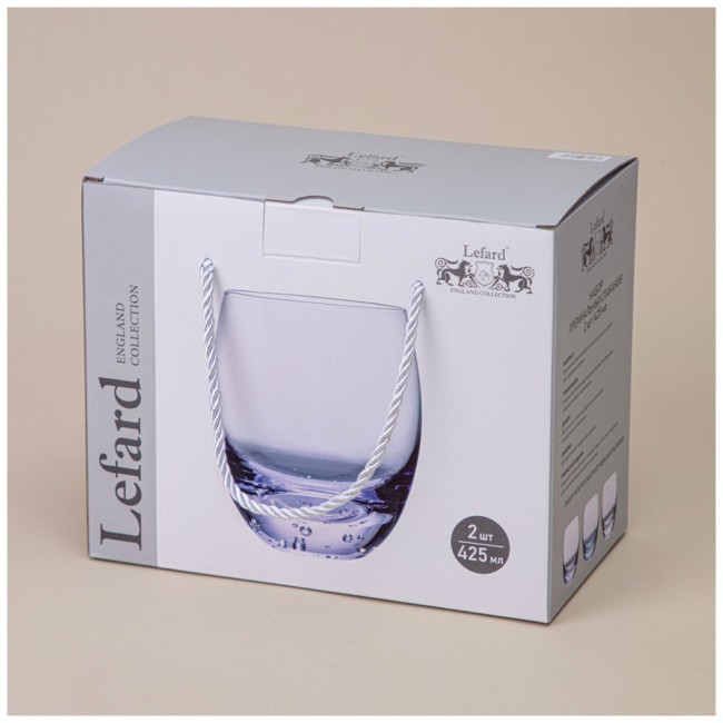 Набор стаканов для воды/сока из 2 шт "bubles" blue 425 мл Lefard (693-044)