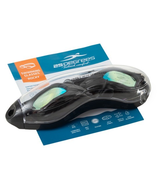 Очки для плавания 25DEGREES Rocky Black Mirror (2109227)