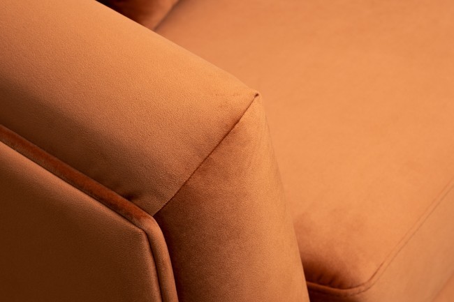 Диван Trevi 230М(К) трехм раскл с кантом терракотовый Colt006 232*103*88см (TT-00012000)