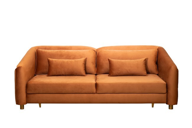 Диван Trevi 230М(К) трехм раскл с кантом терракотовый Colt006 232*103*88см (TT-00012000)