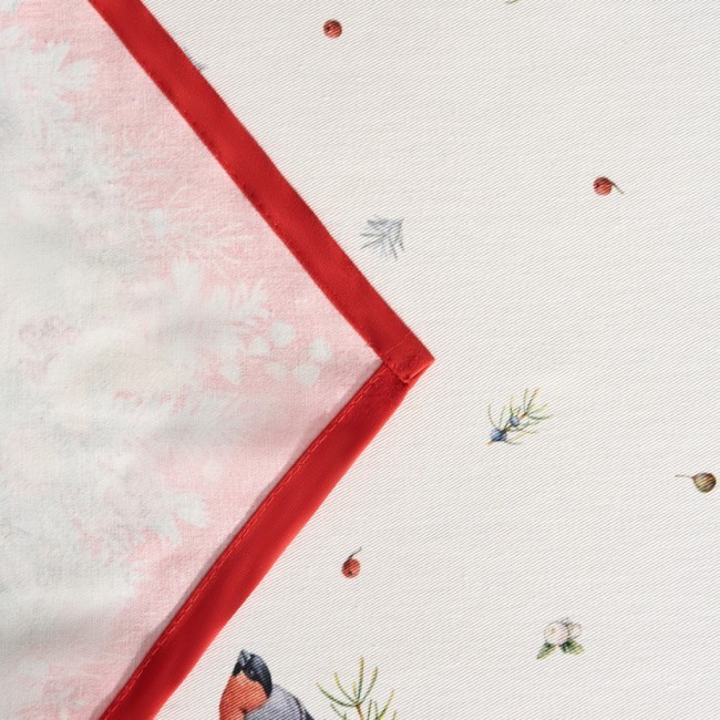 Дорожка "морозко.снегири "45х215см ,красный, 100% хлопок,твил пропитка Lefard (850-745-31)