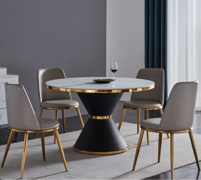 Стол обеденный иск.мрам Bianca Luna/черн.мет d120*75 (TT-00005997) Стол обеденный иск.мрам Bianca Luna/черн.мет d120*75 (TT-00005997)