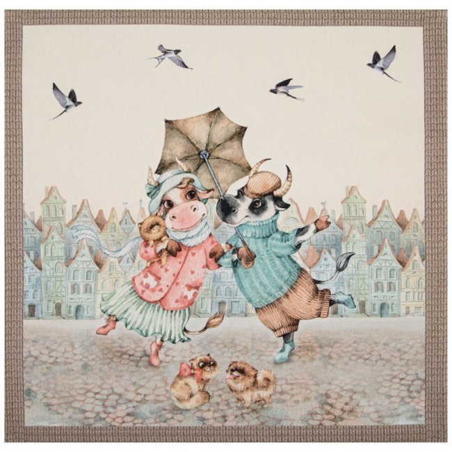 Комплект салфеток 2шт  "променад"40х40 см ,бежевый, 100% хлопок,твил Lefard (850-729-8)