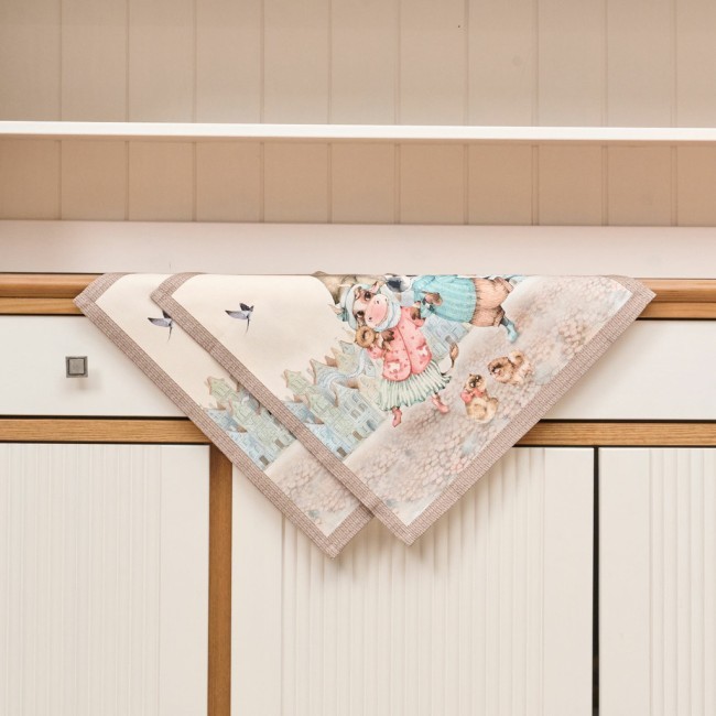 Комплект салфеток 2шт  "променад"40х40 см ,бежевый, 100% хлопок,твил Lefard (850-729-8)