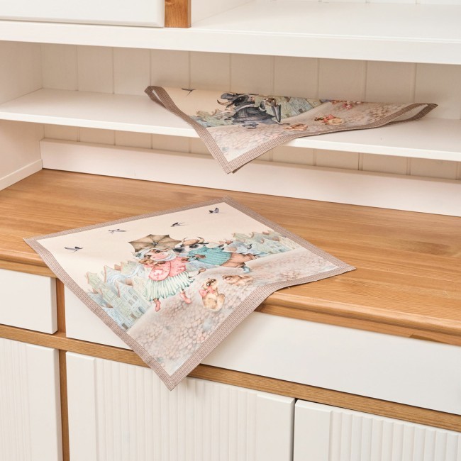 Комплект салфеток 2шт  "променад"40х40 см ,бежевый, 100% хлопок,твил Lefard (850-729-8)