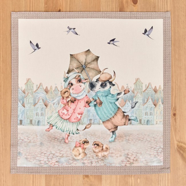 Комплект салфеток 2шт  "променад"40х40 см ,бежевый, 100% хлопок,твил Lefard (850-729-8)