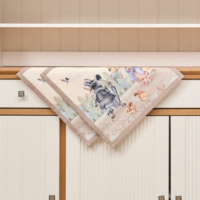 Комплект салфеток 2шт  "променад"40х40 см ,бежевый, 100% хлопок,твил Lefard (850-729-8)