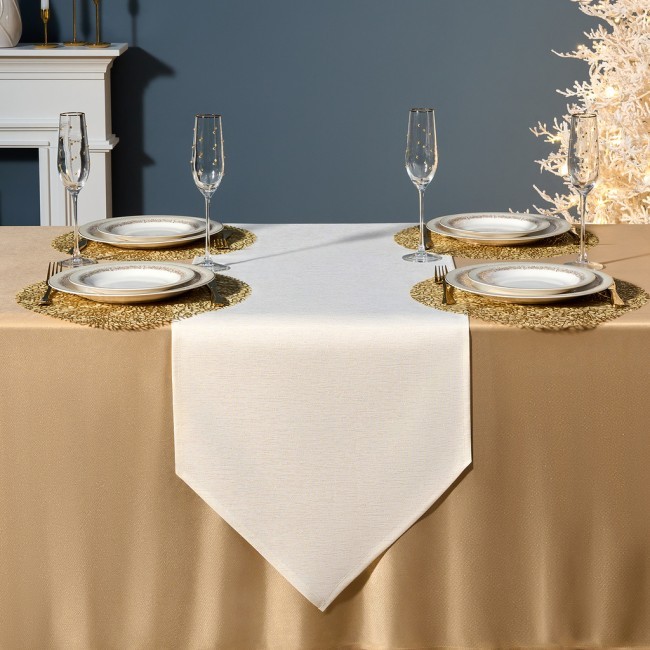Дорожка на стол 45х220 cm  "феерия. золото", цвет: бежевый, tm lefard, полиэстер 100% Lefard (986-003-31)