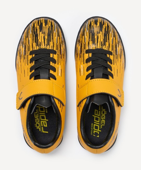 БЕЗ УПАКОВКИ Бутсы многошиповые JOGEL Rapido TF Yellow/black, детский (1586515)