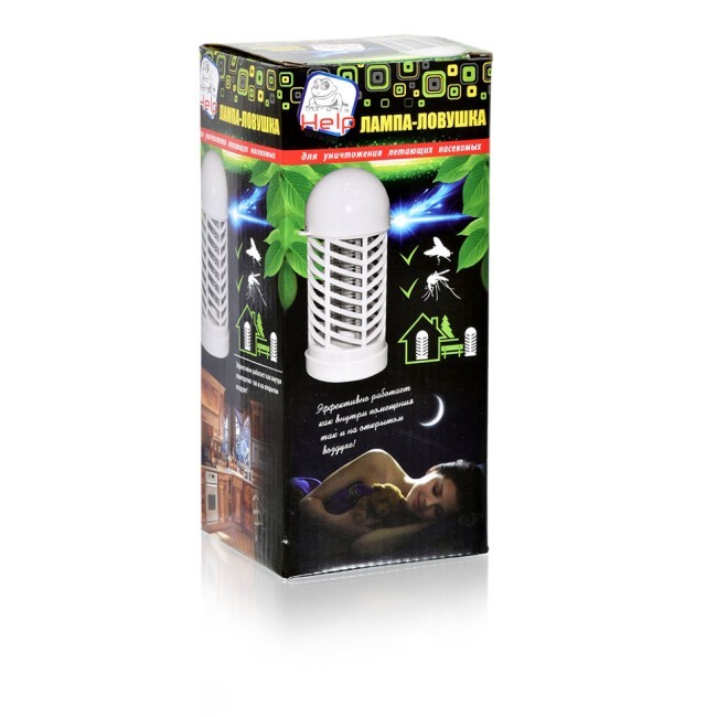 Лампа-ловушка HELP для уничтожения летающих насекомых 220В (80401) (53016)